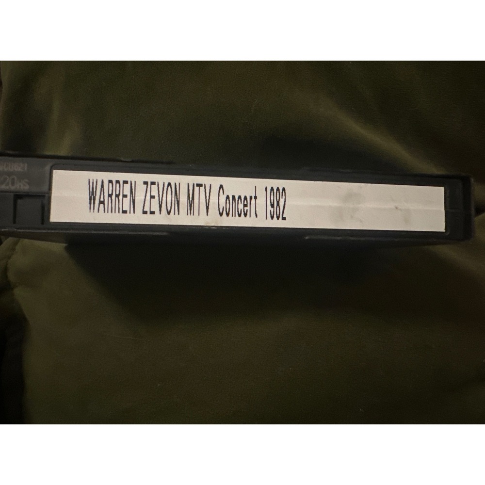 Warren Zevon MTV Concert 1982 Vintage TDK HS VHS Tape Live Recording Rock Music